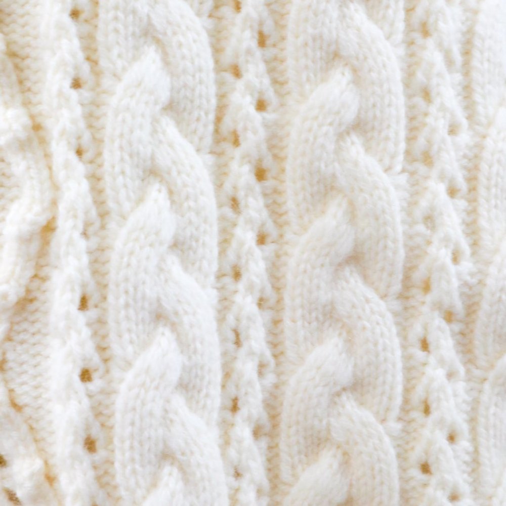 NWT M Cashmere Cable Cardigan Sweater Cream White - Picture 10 of 15